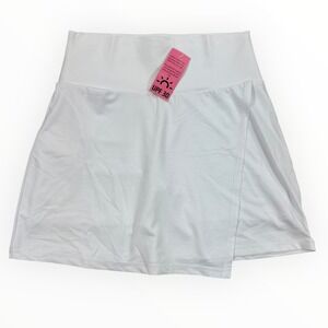 NWT Golfini Athletic Skort Women's Small Built-in Shorts Sun Protection White